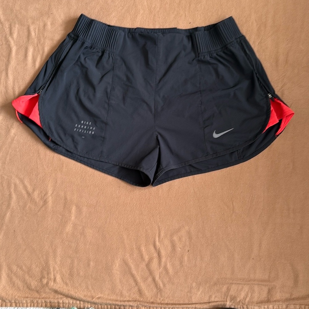 Nike Black and Coral Athletic Shorts for Performance
